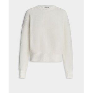 Venroy Cotton Knit Sweater in White